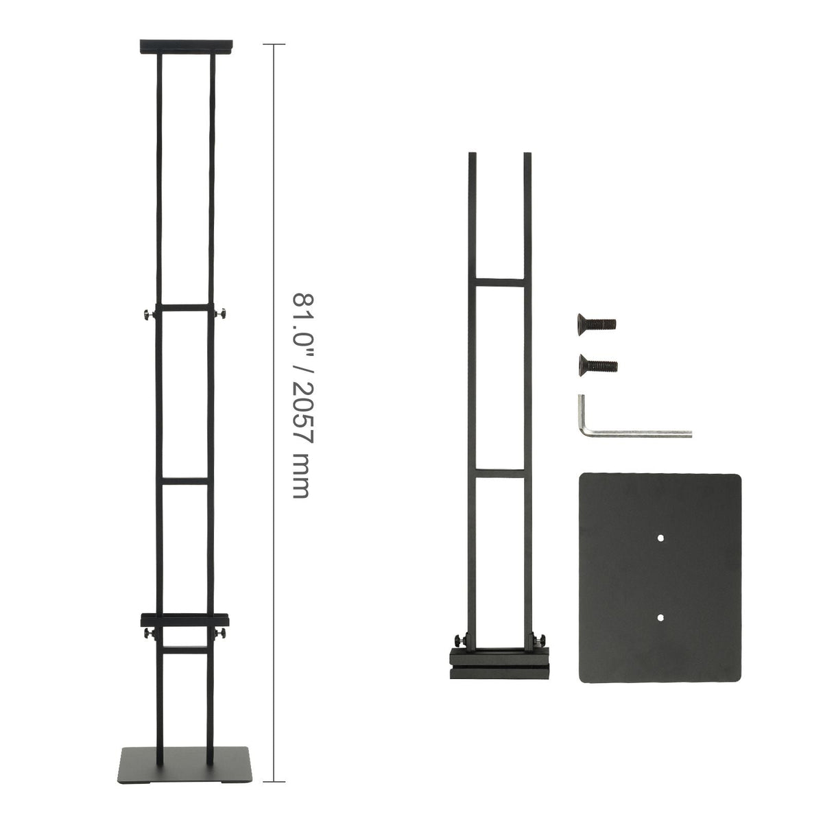 Poster Stand, Adjustable Height Up to 75", Double-Sided Heavy Duty Pedestal Sign Holder, Floor Standing Sign Holder Banner Stand with Shock-absorbing Base for Display, for Board and Foam, Black