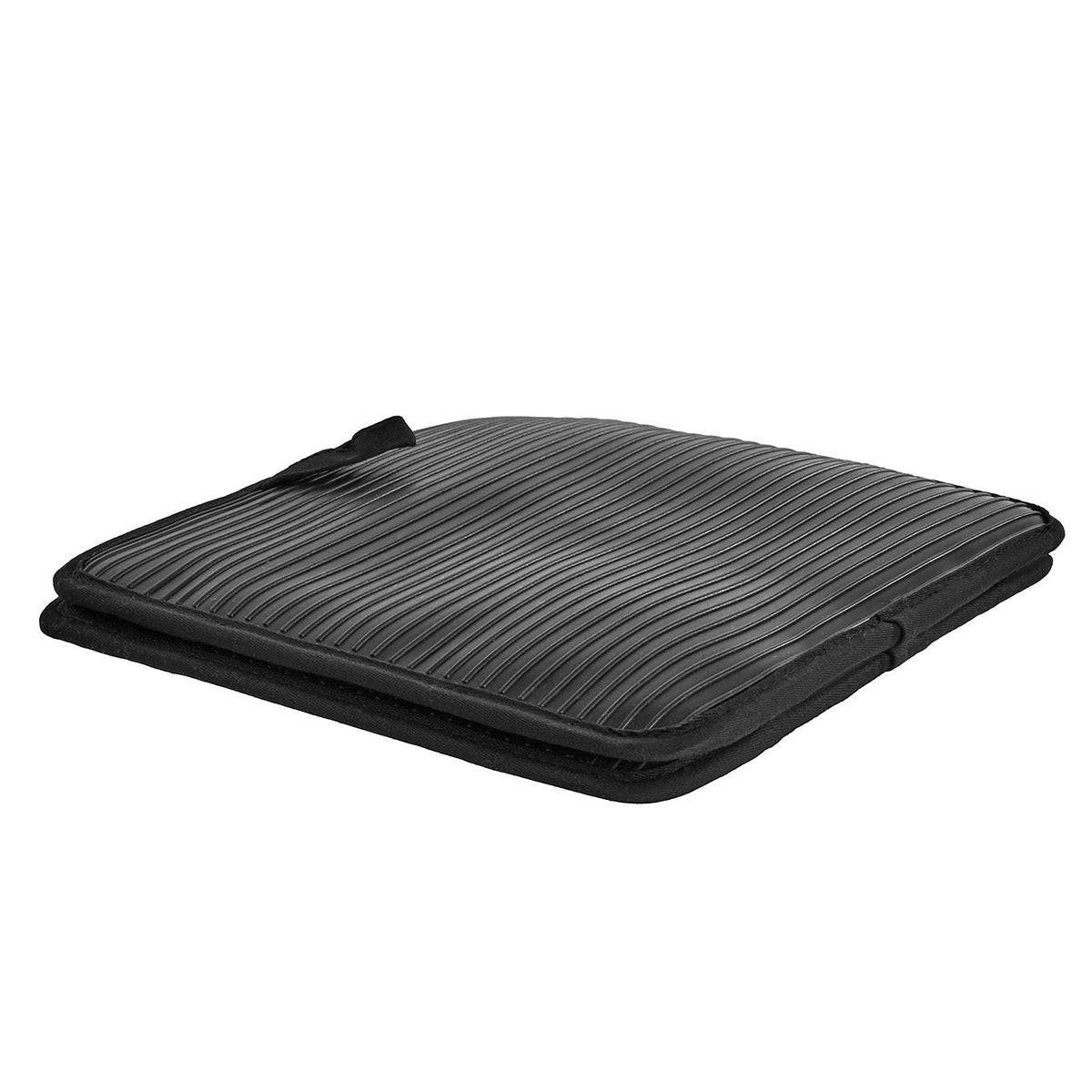 Pot Holders, Heat Resistant to 500 Fahrenheit with Ribbed Soft Anti-Slip Silicone Strips, 100% Cotton 9.06 x 8.98 inch Hot Pads with 2 No-Marks Hooks, Washable Pot Trivets for Barbeque, 2 Pack