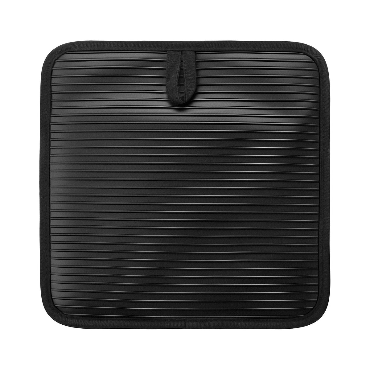 Pot Holders, Heat Resistant to 500 Fahrenheit with Ribbed Soft Anti-Slip Silicone Strips, 100% Cotton 9.06 x 8.98 inch Hot Pads with 2 No-Marks Hooks, Washable Pot Trivets for Barbeque, 2 Pack
