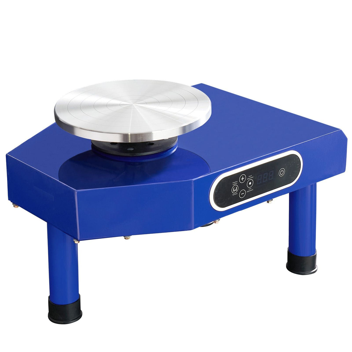 Pottery Wheel, 10 in Ceramic Wheel Forming Machine, 60-300 RPM Adjustable Speed with Foot Pedal, ABS Detachable Basin, Manual LCD Panel, Sculpting Tool and Apron, for Home Pottery Craft DIY