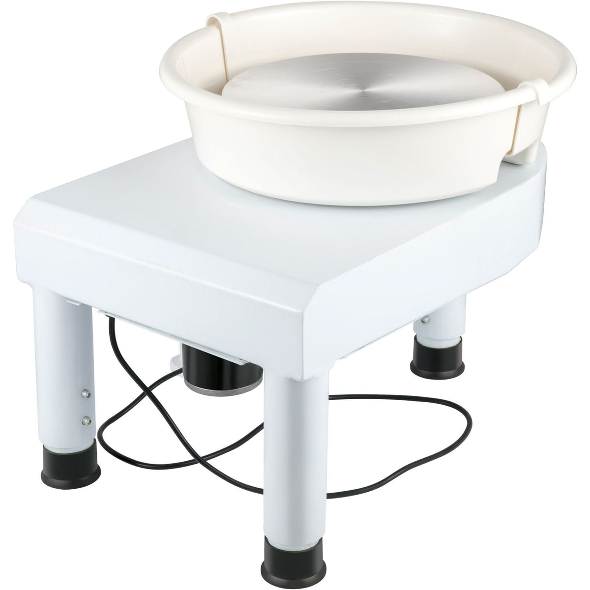 Pottery Wheel, 11in Ceramic Wheel Forming Machine, 0-300RPM Speed Manual Adjustable 0-7.8in Lift Leg, Foot Pedal Detachable Basin, Sculpting Tool Accessory Kit for Work Art Craft DIY