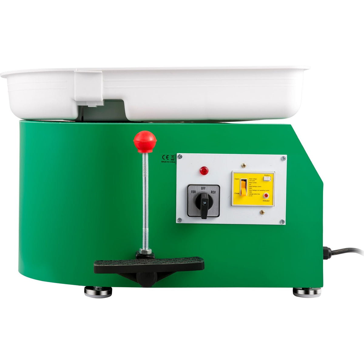 Pottery Wheel 28cm Pottery Forming Machine 350W Electric Pottery Wheel with Adjustable Feet Lever Pedal DIY Clay Tool with Tray for Ceramic Work Clay Art DIY Clay Green, 18 Piece