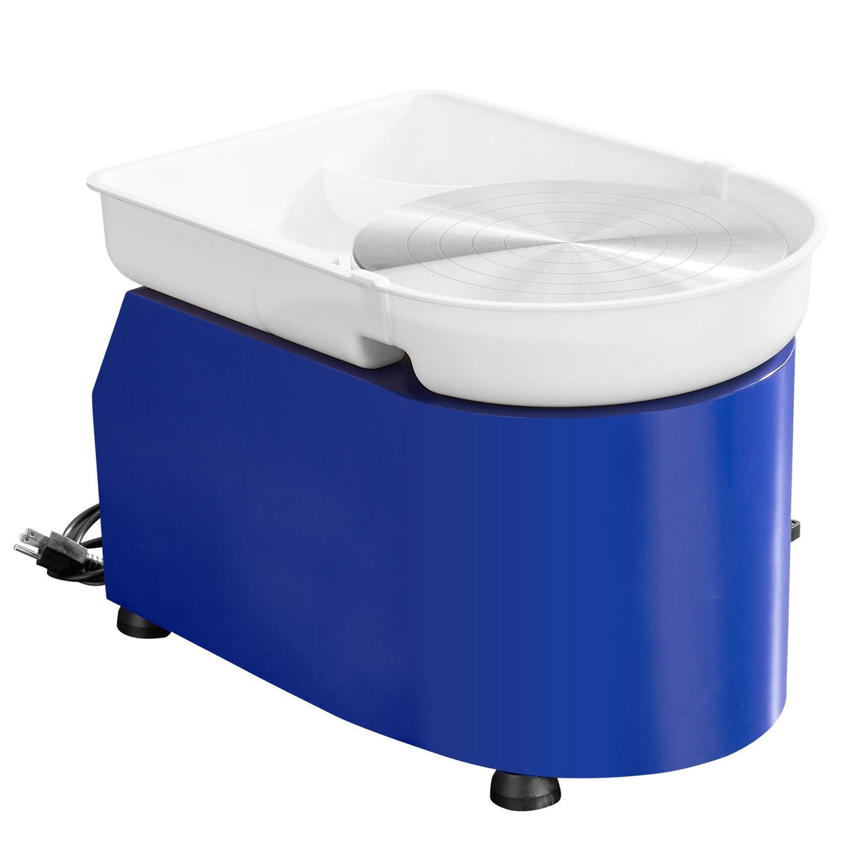 Pottery Wheel, 350W, 11 in Clay Wheel Forming Machine, 60-300 RPM Adjustable Speed with Handle and Pedal Control, ABS Detachable Basin, Accessory Kit for Adults and Beginners Craft DIY, Blue