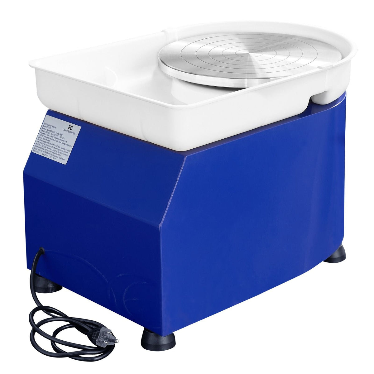 Pottery Wheel, 350W, 11 in Clay Wheel Forming Machine, 60-300 RPM Adjustable Speed with Handle and Pedal Control, ABS Detachable Basin, Accessory Kit for Adults and Beginners Craft DIY, Blue