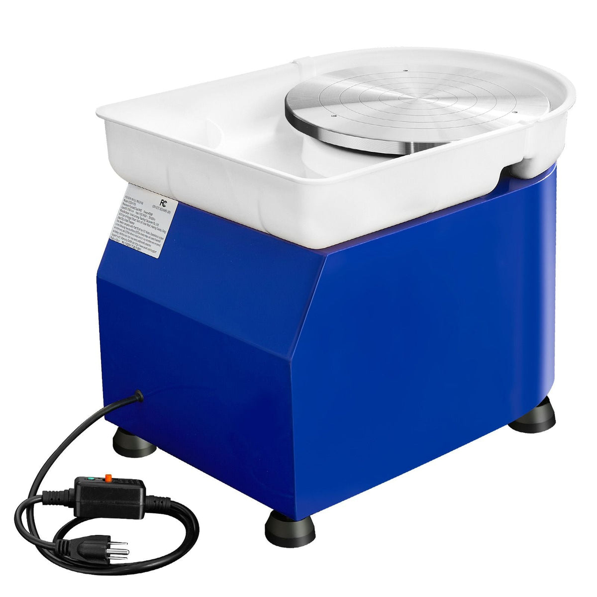 Pottery Wheel, 450W, For Adults and Beginners, 11in Clay Wheel Machine, Adjustable 60-300RPM Speed Handle and Pedal, ABS Detachable Basin, Accessory Kit for Craft DIY, LCD Touch Screen, Blue