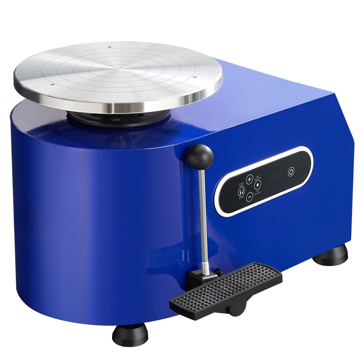 Pottery Wheel, 450W, For Adults and Beginners, 11in Clay Wheel Machine, Adjustable 60-300RPM Speed Handle and Pedal, ABS Detachable Basin, Accessory Kit for Craft DIY, LCD Touch Screen, Blue