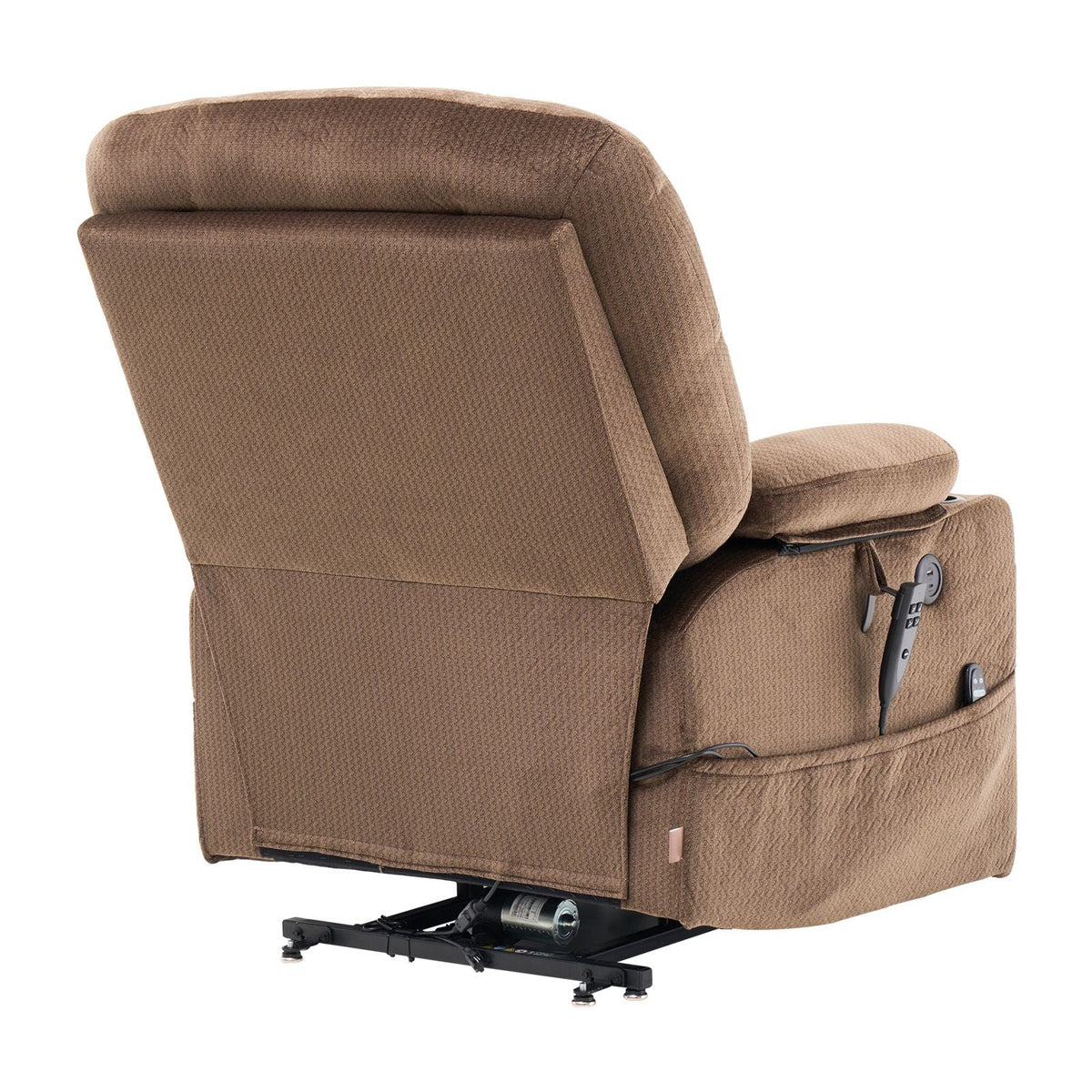 Power Lift Recliner Chair, Lift Chair with Heat and Massage for Elderly, Dual Motor Recliner Chair with 2 Cup holders and USB Port, Infinite Position Adjustment Electric Recliner (Large, Brown)