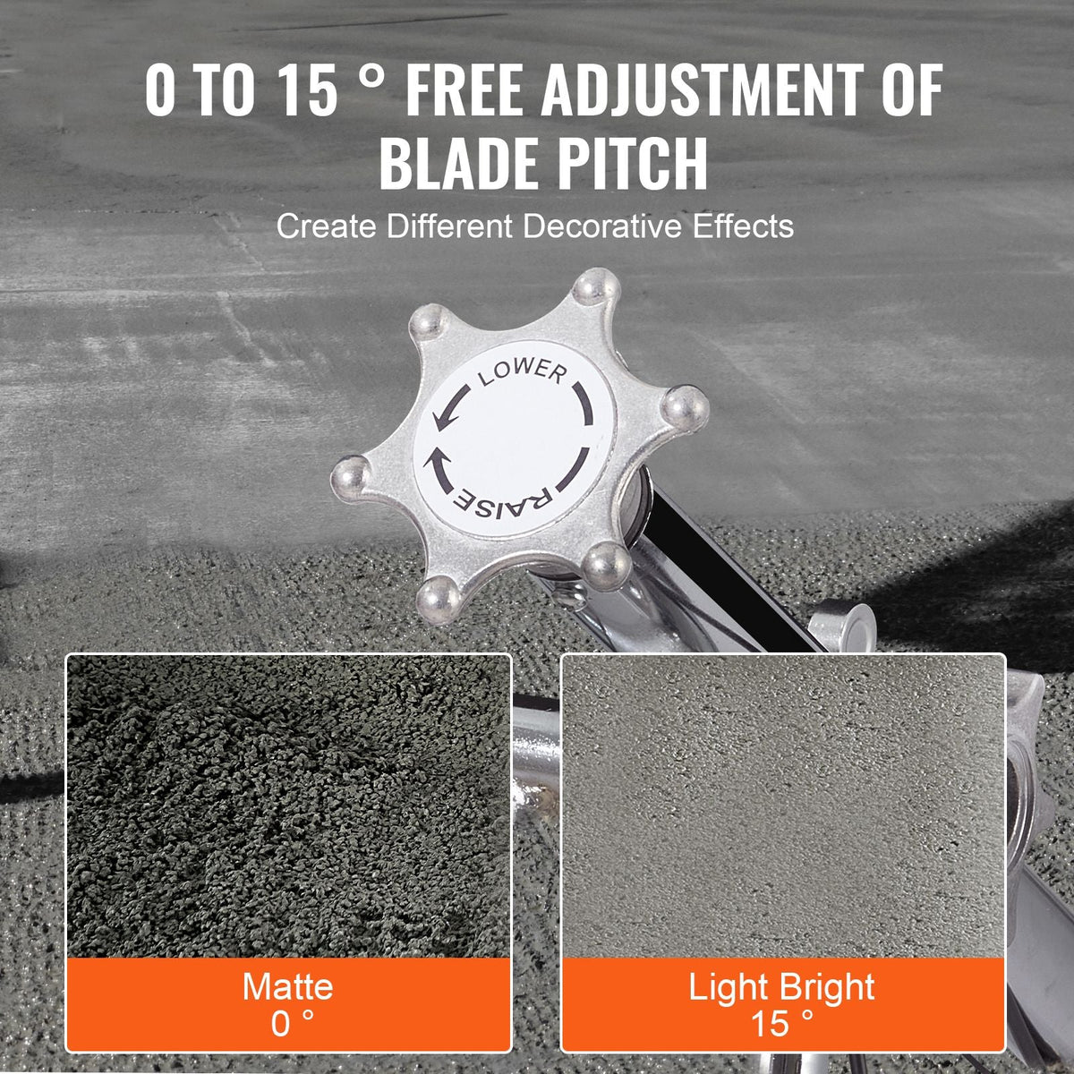Power Trowel, 24' Walk-Behind Cement Trowel with Float Pan, 6HP Gas-Powered Smooth Concrete Surface Finisher, Heavy Duty Commercial Screed Concrete Cement with Finishing Blade, Orange