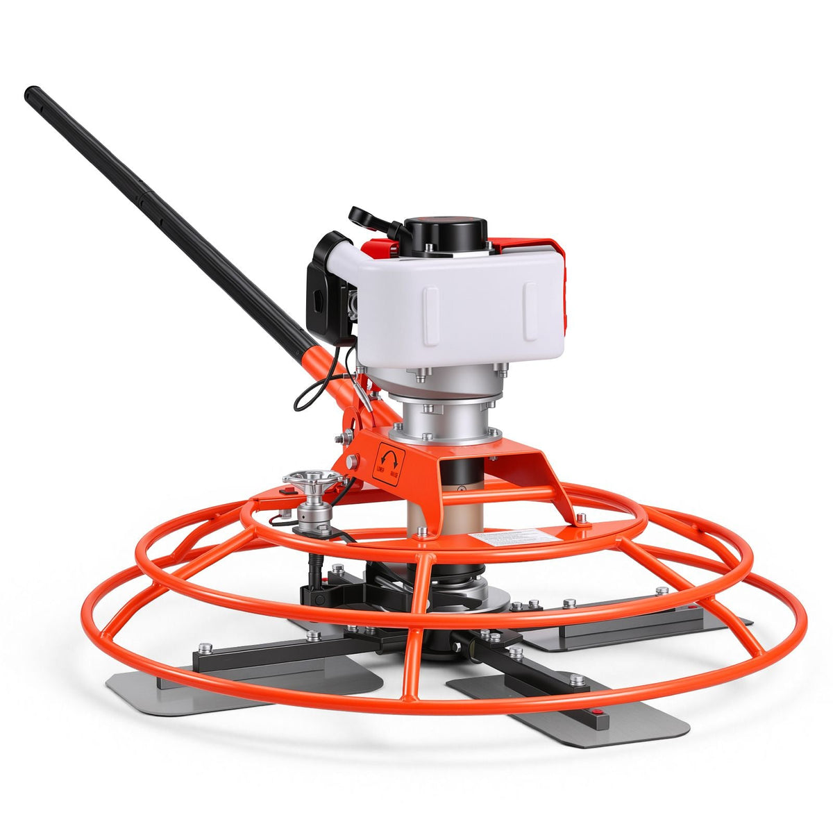 Power Trowel, 28.3 inch Trowel Diameter Concrete Finishing Machine, 4 Blades, Adjustable 0-12° Pitch, Gas-Powered Walk-Behind Cement Surface Finisher for Smooth Floors, Bridge Construction