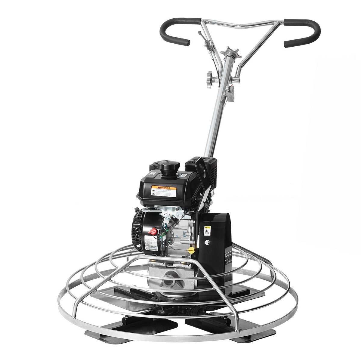 Power Trowel, 38' Walk-Behind Cement Trowel with Float Pan, 6HP Gas-Powered Smooth Concrete Surface Finisher, Heavy Duty Commercial Screed Concrete Cement with Finishing Blade, Orange