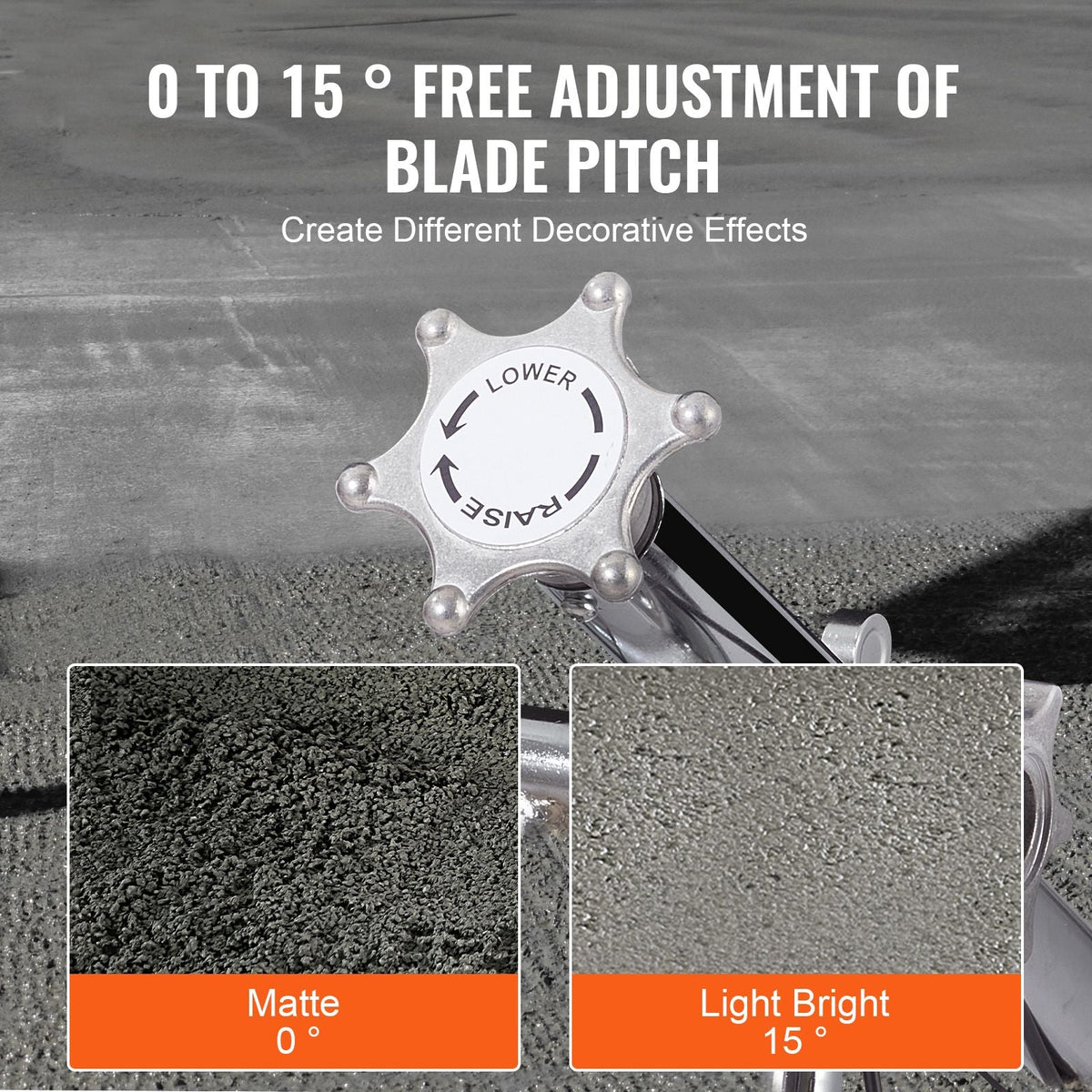 Power Trowel, 46' Walk-Behind Cement Trowel with Float Pan, 14HP Gas-Powered Smooth Concrete Surface Finisher, Heavy Duty Commercial Screed Concrete Cement with Finishing Blade, Orange