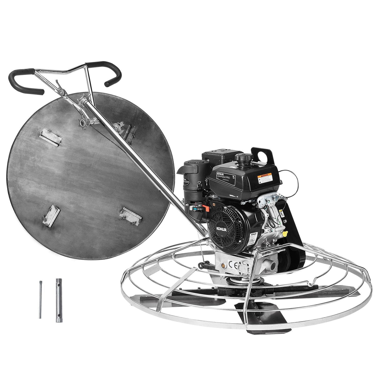 Power Trowel, 46' Walk-Behind Cement Trowel with Float Pan, 14HP Gas-Powered Smooth Concrete Surface Finisher, Heavy Duty Commercial Screed Concrete Cement with Finishing Blade, Orange