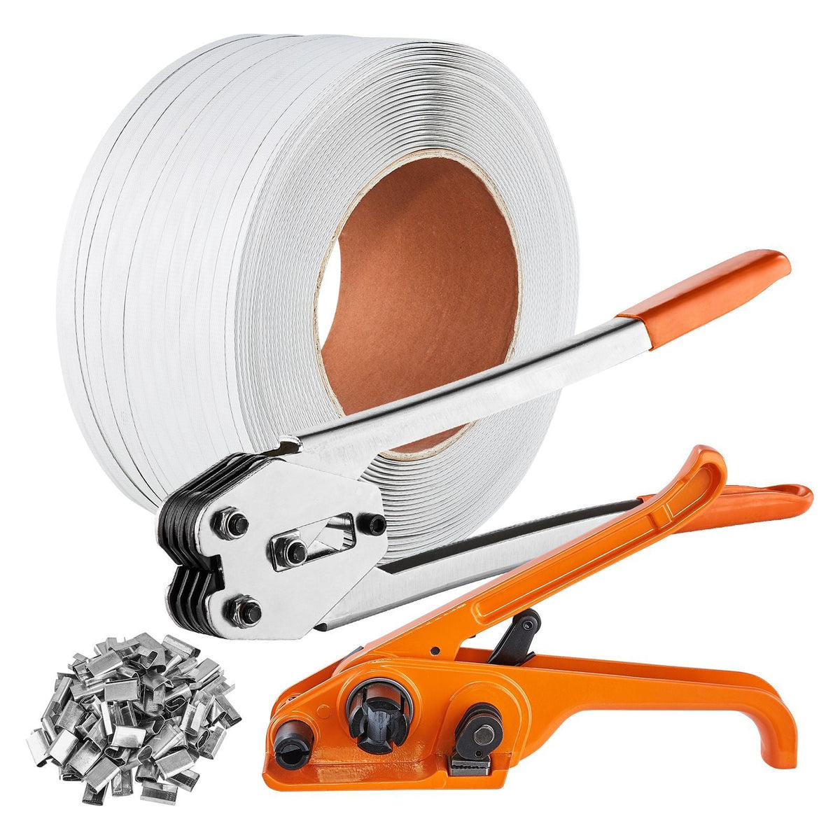 PP Banding Strapping Kit with Strapping Tensioner Tool, Banding Sealer Tool, 328 ft Length, 100 Metal Seals, Pallet Packaging Strapping Banding Kit, Banding Packaging Strapping for Packing