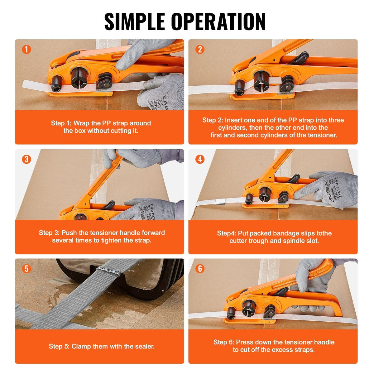 PP Banding Strapping Kit with Strapping Tensioner Tool, Banding Sealer Tool, 328 ft Length, 100 Metal Seals, Pallet Packaging Strapping Banding Kit, Banding Packaging Strapping for Packing