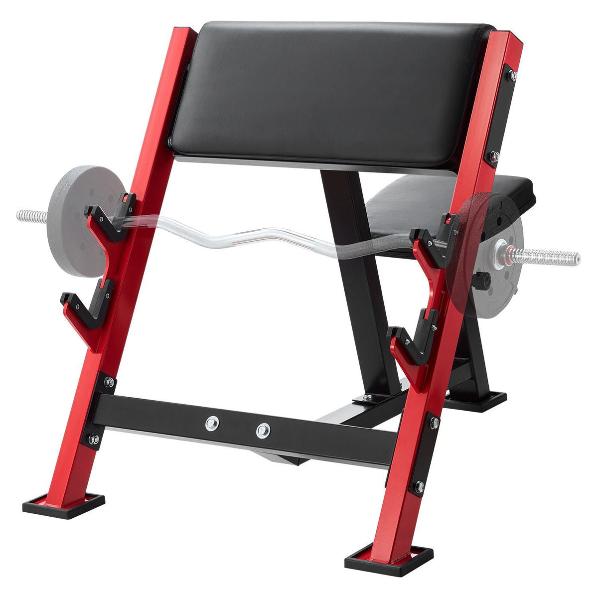 Preacher Curl Bench, Strength Training Benches, Max load 660 LBS Home Gym Fitness Equipment, Seated Arm Isolated Barbell Dumbbell Bicep Station, Adjustable Weight Bench with Bar Holders