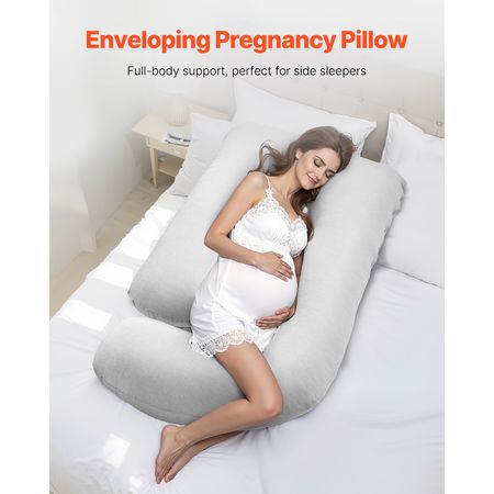 Pregnancy Pillow, G-Shaped Maternity Pillow for Sleeping, Full-Body Support Pillow with Removable & Washable Cover, Soft and Breathable Pregnancy Body Pillows for Back, Belly, Hips, Legs Relief
