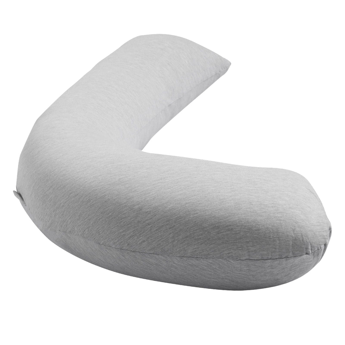 Pregnancy Pillows for Side Sleeping, L-Shaped Maternity Pillow for Pregnant Women, Soft & Breathable Pregnancy Body Pillow with Washable Jersey Cover for Head Neck Belly Leg Support, Light Gray