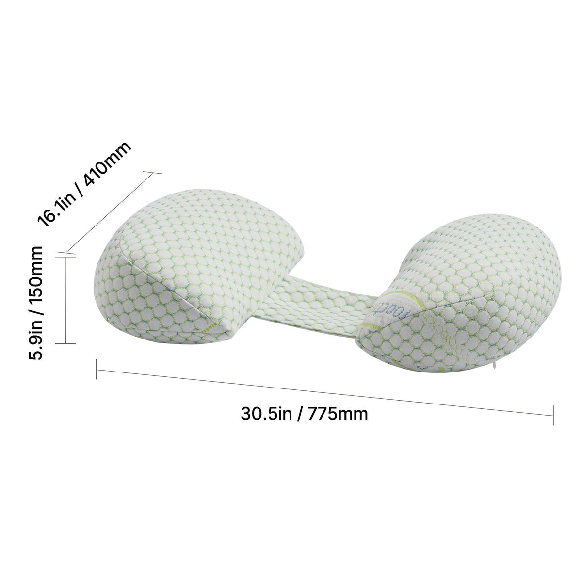 Pregnancy Wedge Pillow, W-Shaped Maternity Pillow for Pregnant Women, Soft and Breathable Pregnancy Pillow with Removable & Washable Cover for Back Belly Hips Support, Lightweight and Portable