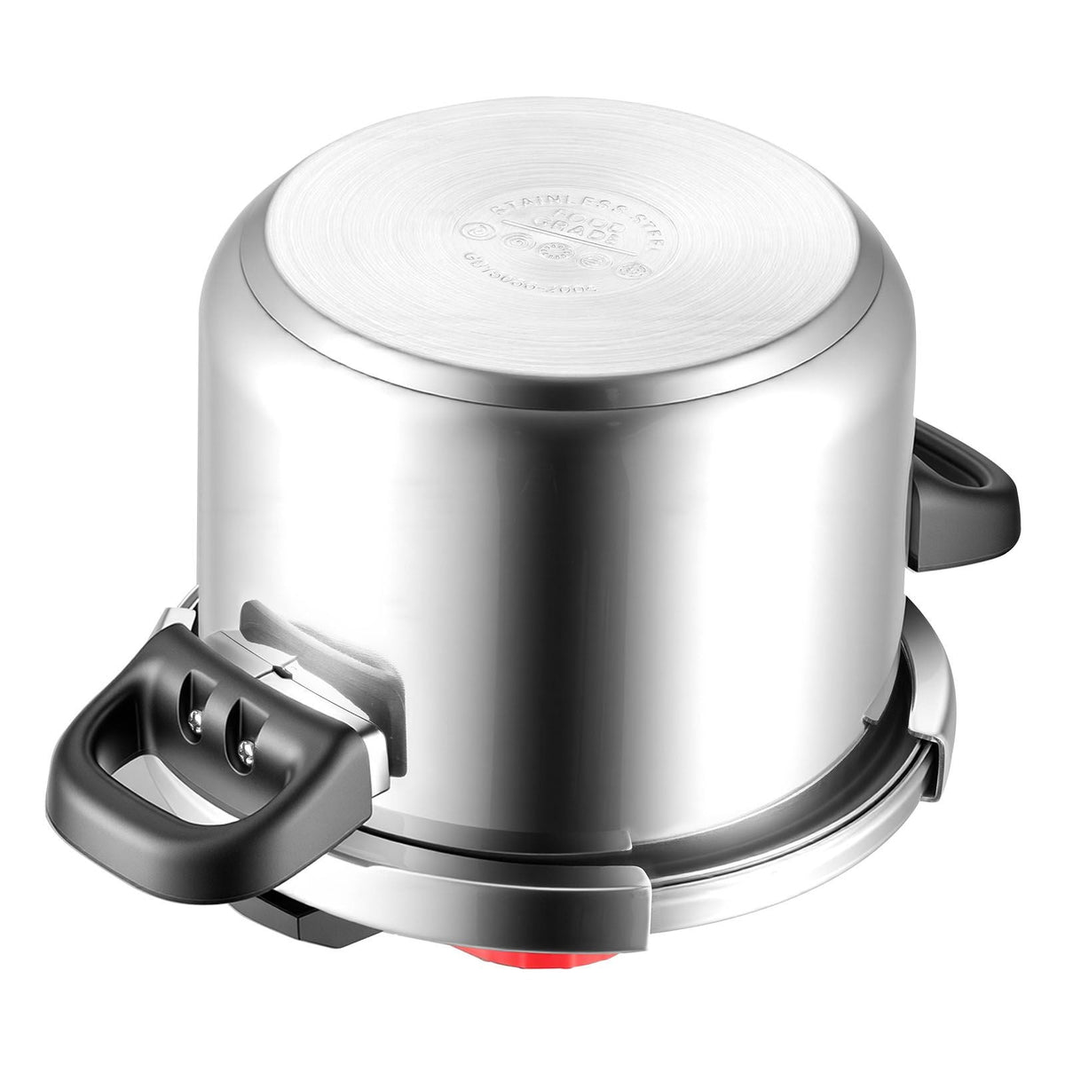 Pressure Cooker, 6.3Qt Pressure Cooker Stainless Steel, Pressures Canner with Steaming Rack, Tempered Glass Lid, Three Pressures Settings for Meat, Beans, Rice, Soup, Sauces, Cook up to 100 kPa
