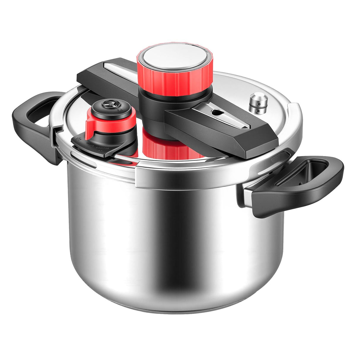 Pressure Cooker, 6.3Qt Pressure Cooker Stainless Steel, Pressures Canner with Steaming Rack, Tempered Glass Lid, Three Pressures Settings for Meat, Beans, Rice, Soup, Sauces, Cook up to 100 kPa