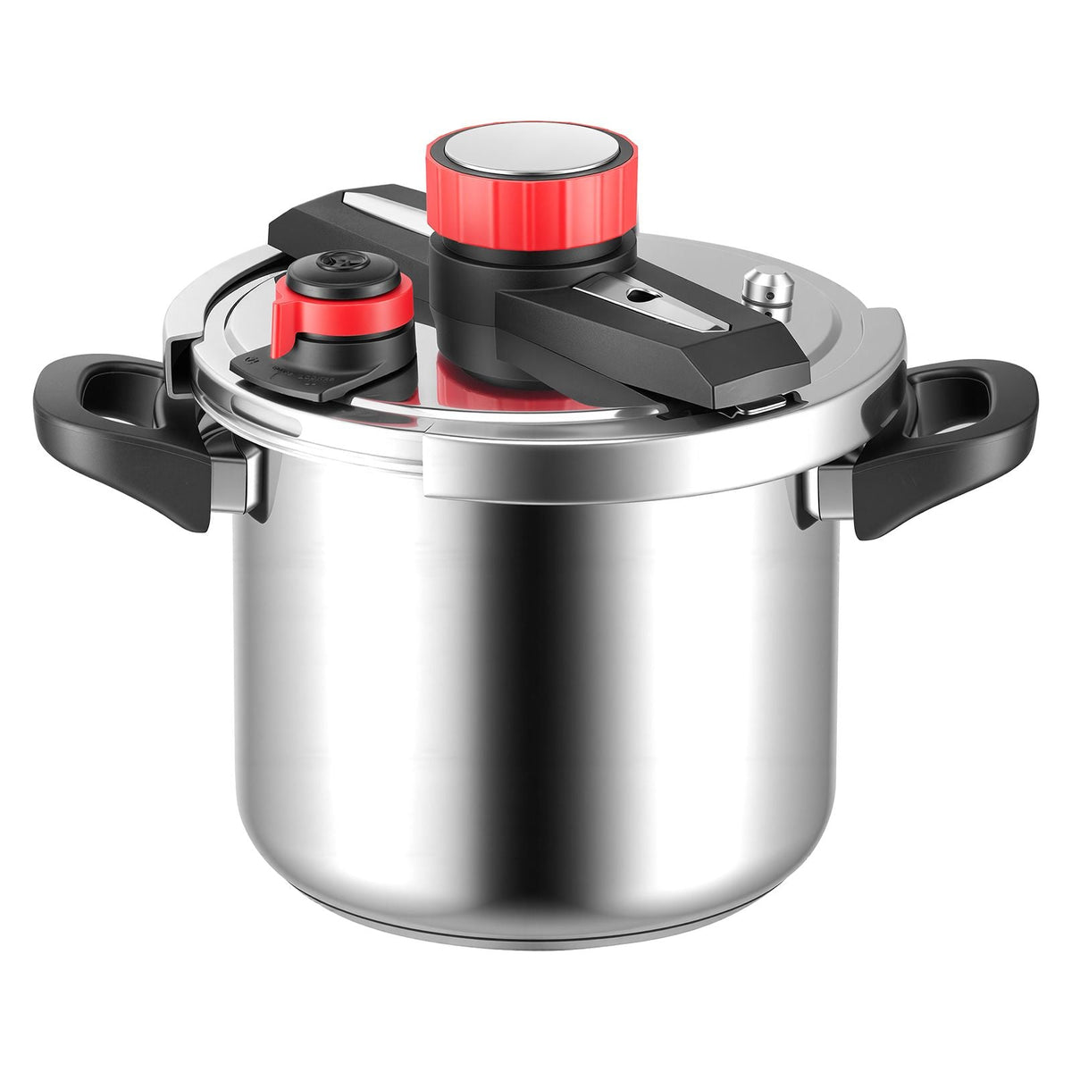 Pressure Cooker, 8Qt Pressure Cooker Stainless Steel, Pressures Canner with Steaming Rack, Tempered Glass Lid, Three Pressures Settings for Meat, Beans, Rice, Soup, Sauces, Cook up to 100 kPa