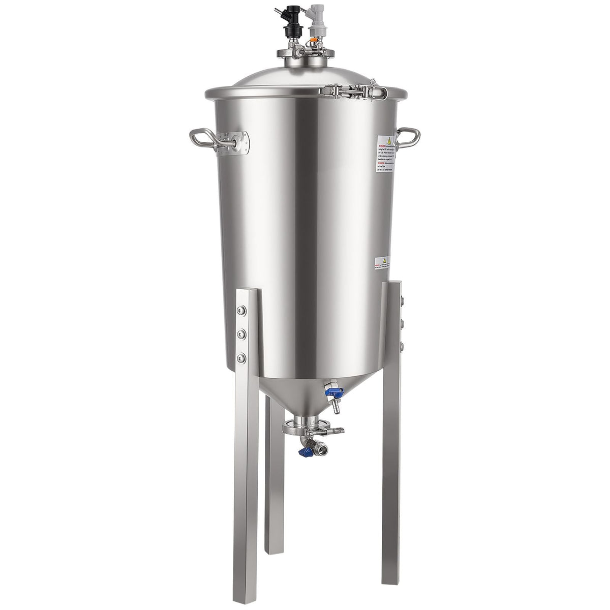 Pressure Fermenter 15 PSI, 8 Gal/30L All-in-One Stainless Steel Conical Secondary Fermentation Bucket, for Wine, Beer Brewing Equipment