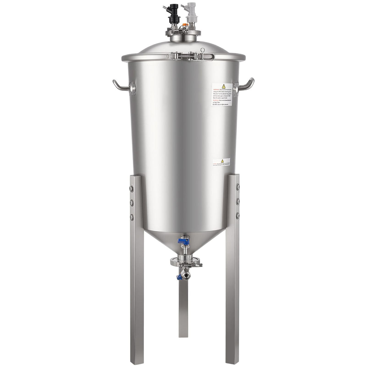 Pressure Fermenter 15 PSI, 8 Gal/30L All-in-One Stainless Steel Conical Secondary Fermentation Bucket, for Wine, Beer Brewing Equipment