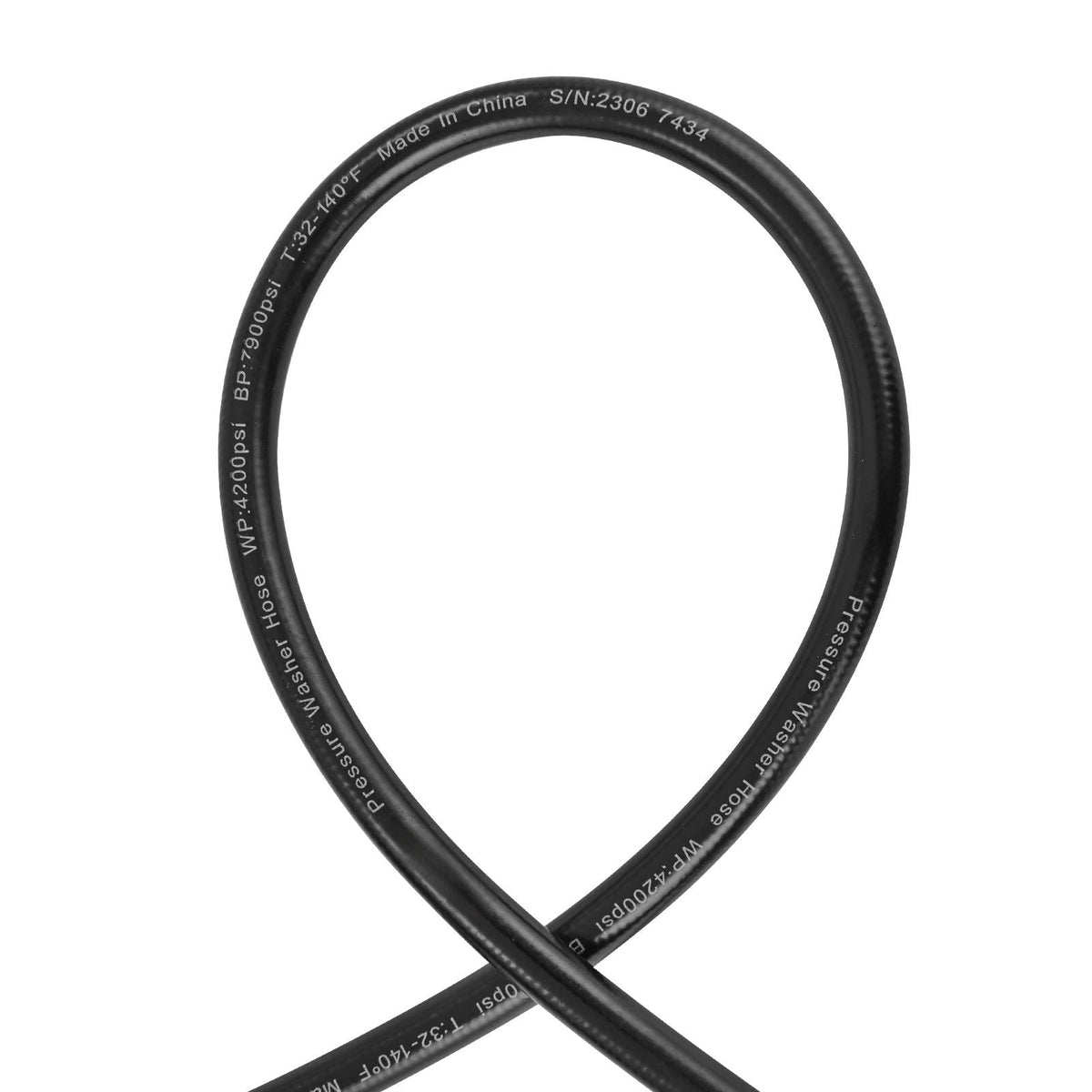 Pressure Washer Hose, 100FT, 1/4" Kink Free Brass Thread Replacement For Most Brand Pressure Washers, 3/4'' Bending Radius, 4200 PSI Heavy Duty Power Washer Extension Spray Nozzle