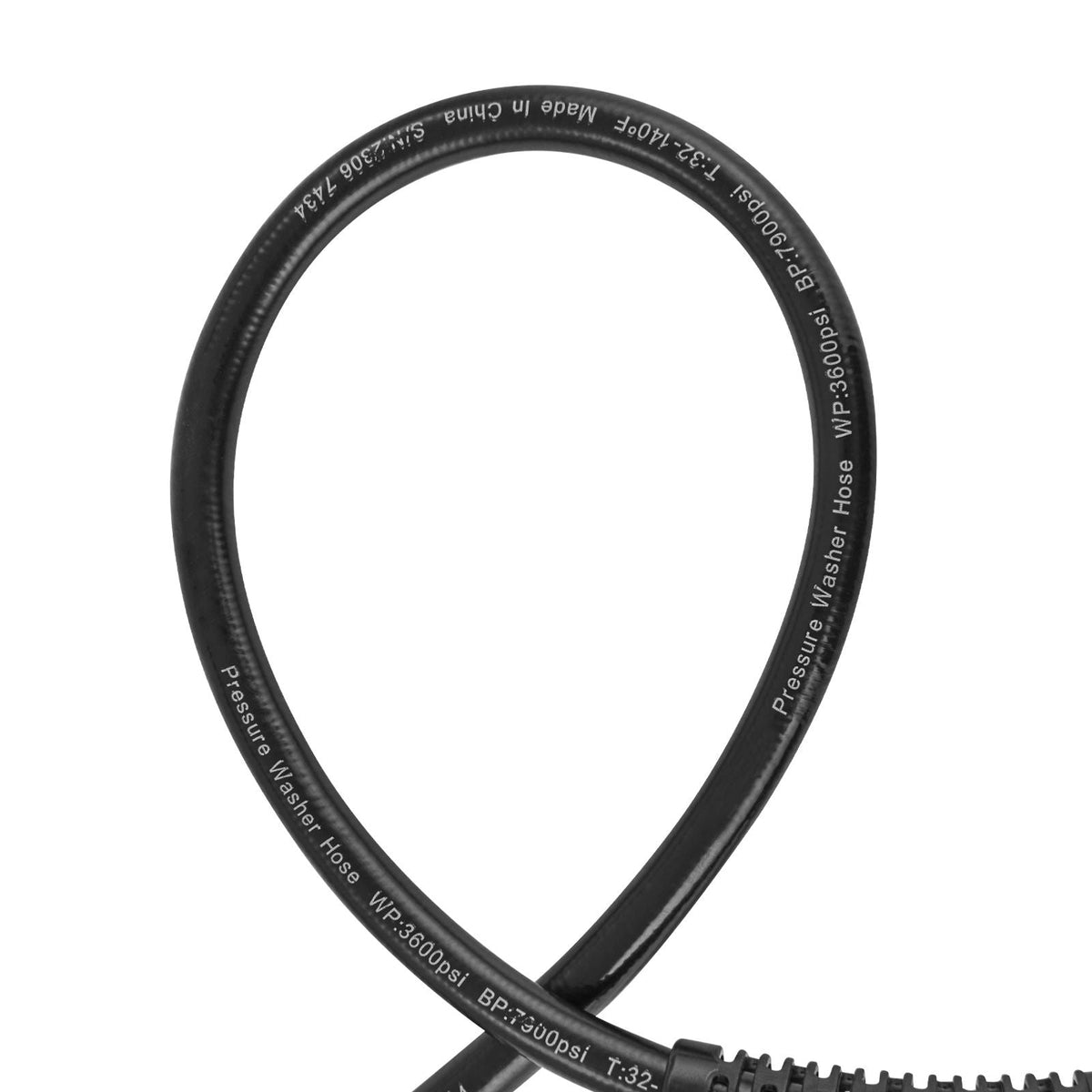 Pressure Washer Hose, 100FT, 1/4" Kink Free M22-14mm Brass Thread Replacement For Most Brand Pressure Washers, 3/4'' Bending Radius, 4200 PSI Heavy Duty Power Washer Extension Replacement Hose