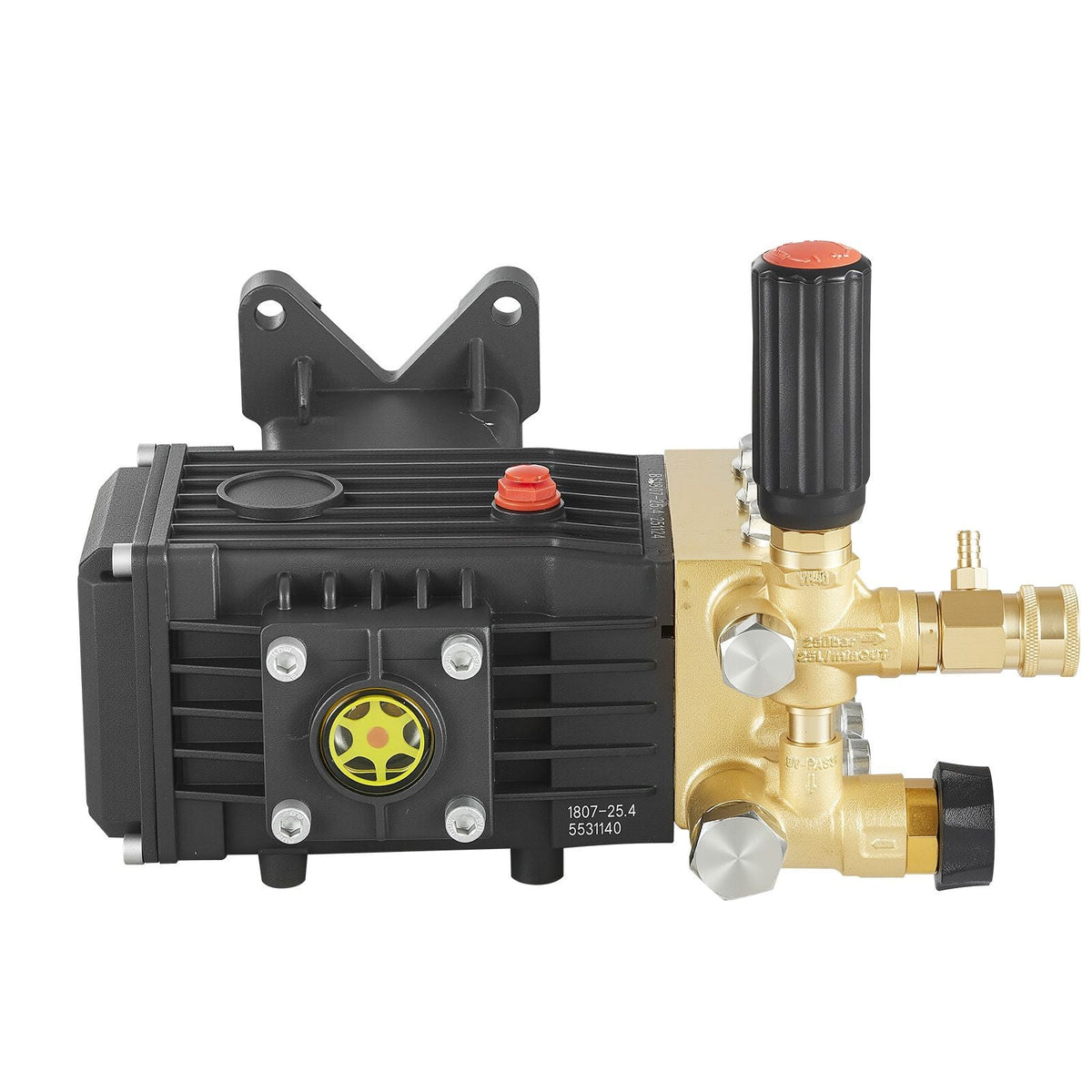 Pressure Washer Pump, 1" Shaft Horizontal Triplex Plunger, 3600 PSI, 3.7 GPM, Replacement Power Washer Pumps Kit with Siphon Tube, Hardware, Compatible with Simpson MorFlex 40224, 40225, 40226