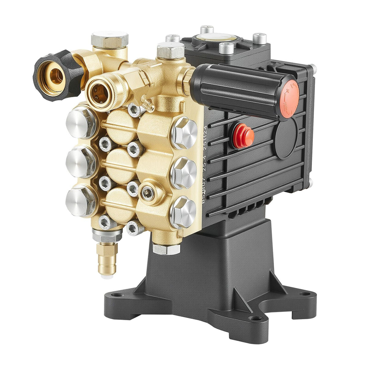 Pressure Washer Pump, 1" Shaft Horizontal Triplex Plunger, 3600 PSI, 3.7 GPM, Replacement Power Washer Pumps Kit with Siphon Tube, Hardware, Compatible with Simpson MorFlex 40224, 40225, 40226
