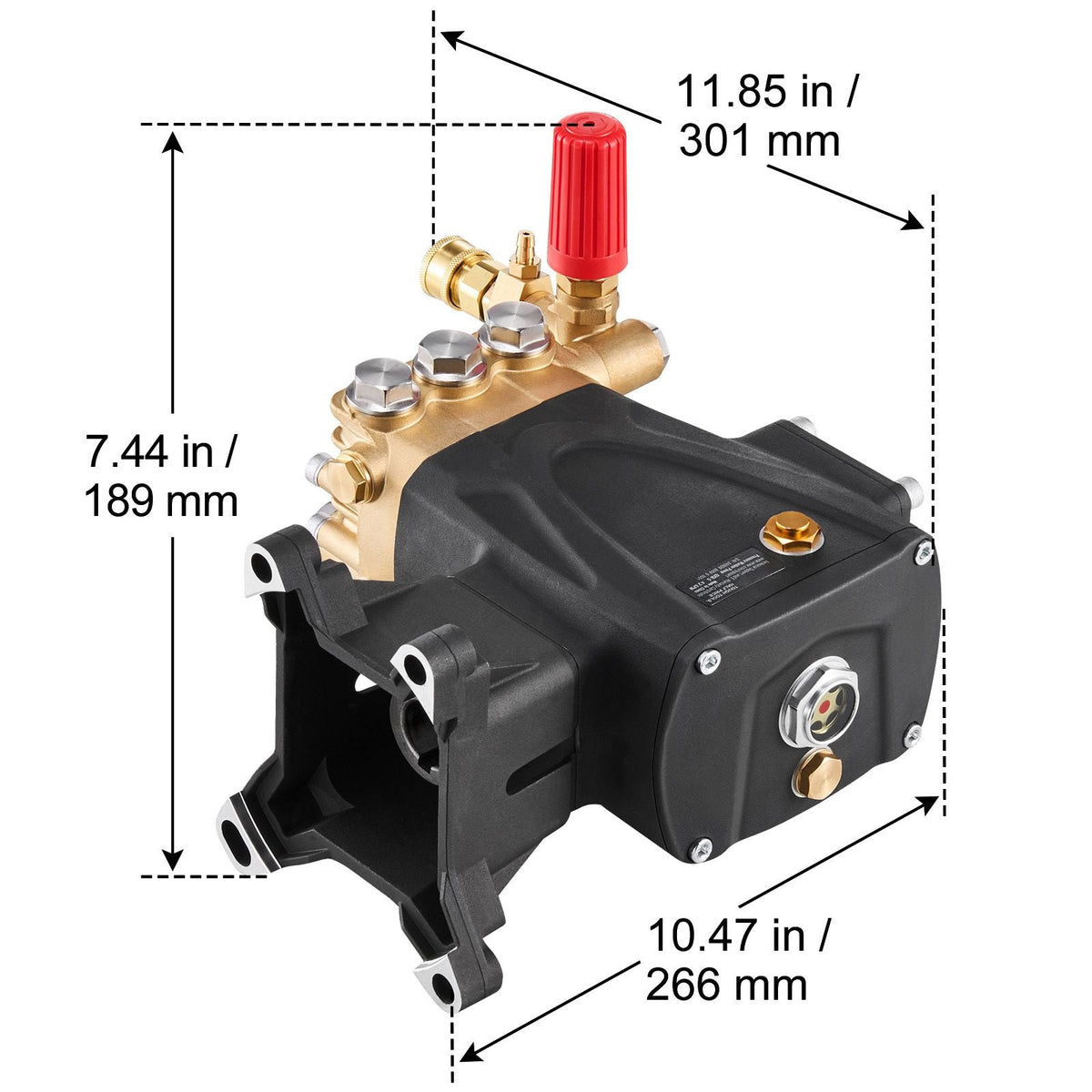 Pressure Washer Pump, 1" Shaft Horizontal Triplex Plunger, 4200 PSI, 4.2GPM, Replacement Power Washer Pumps Kit with 5 Nozzles, Compatible with Simpson MorFlex 40224, 40225, 40226, Santoprene