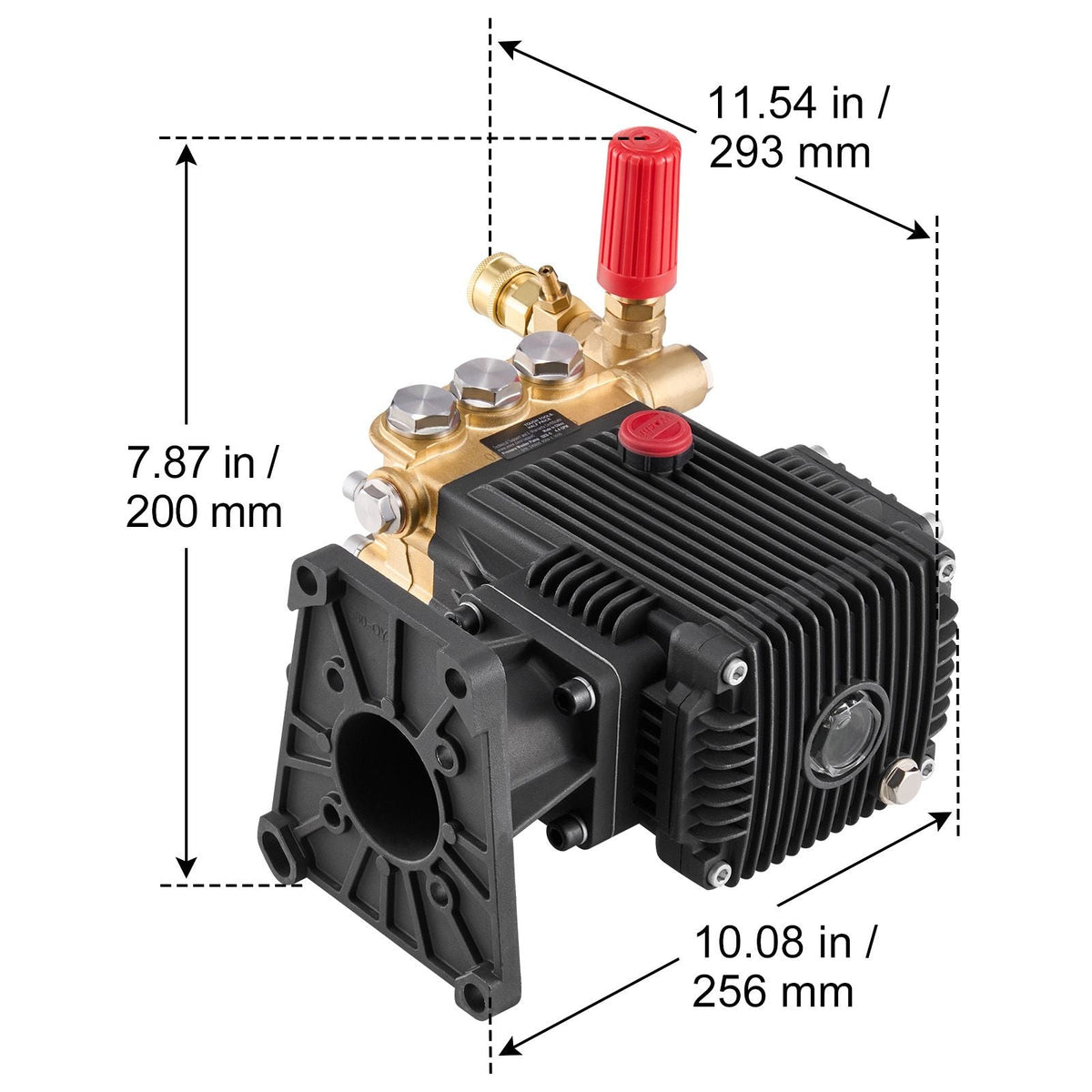 Pressure Washer Pump, 1" Shaft Horizontal Triplex Plunger, 4400 PSI, 4.4GPM, Replacement Power Washer Pumps Kit with 5 Nozzles, Compatible with Simpson MorFlex 40224, 40225, 40226, Santoprene