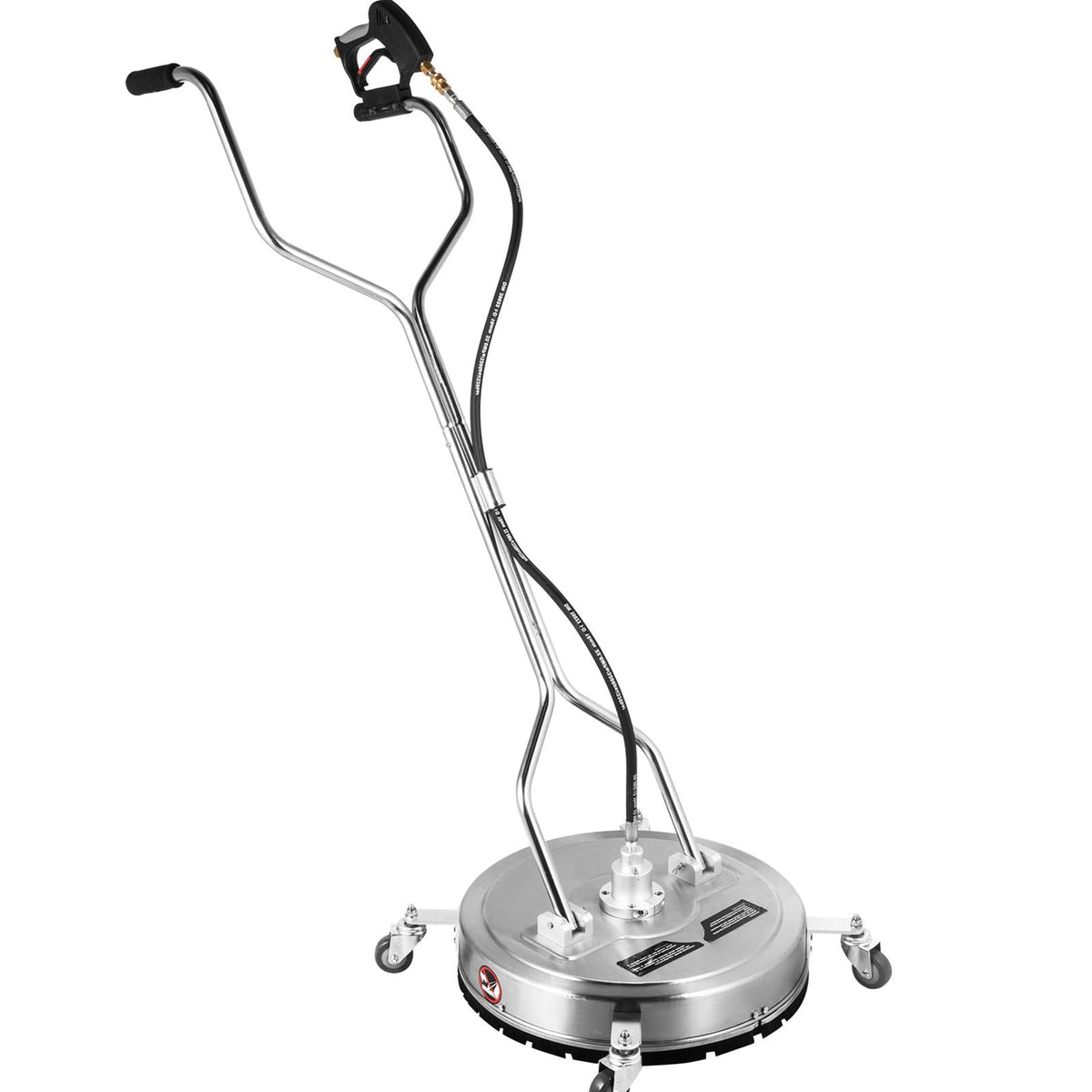 Pressure Washer Surface Cleaner, 21\'\', Max. 4000 PSI Pressure by 3 Nozzles for Cleaning Driveways, Sidewalks, Stainless Steel Frame with Rotating Dual Handle, Wheels, Fit for 3/8\'\' Quick Con