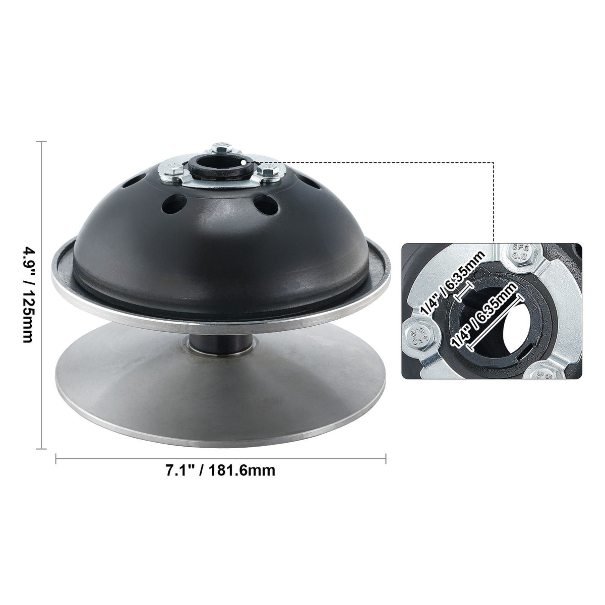 Primary Drive Clutch, 780 Series Go-Kart Drive Clutch 1" Bore 1/4" Keyway Comet, for Taking a 1 3/16-1 1/4" Wide Belt 4 Cycle Engines, Replace# 302405A / 302405