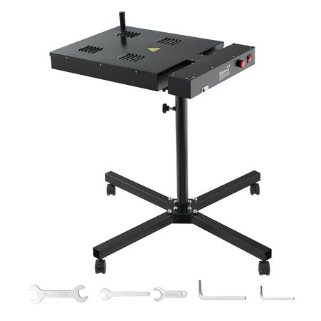 Pro Flash Dryer 18x25 inch, Upgrade 2000W Electrical Control Box Flash Dryer for Screen Printing Machine with Height Adjustable Stand, 360° Rotation, X-Shaped Base, Steel T-Shirt Curing Machine