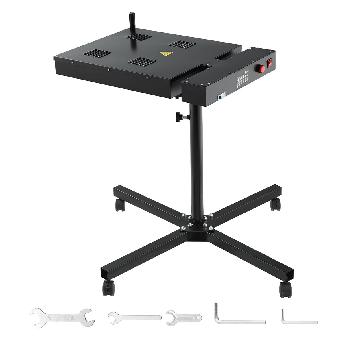 Pro Flash Dryer 18x25 inch, Upgrade 2000W Electrical Control Box Flash Dryer for Screen Printing Machine with Height Adjustable Stand, 360° Rotation, X-Shaped Base, Steel T-Shirt Curing Machine