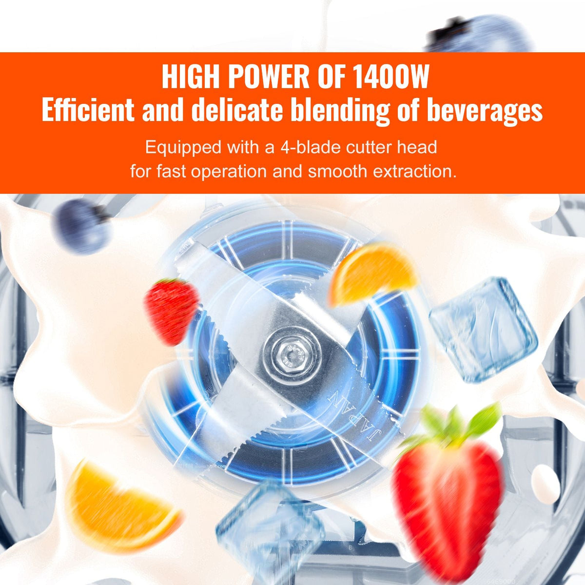 Professional Blender with Shield, Commercial Countertop Blenders, 68 oz Plastic Jar Blender Combo, Stainless Steel 9 Speed & 5 Functions Blender, for Shakes, Smoothies, Peree, and Crush Ice