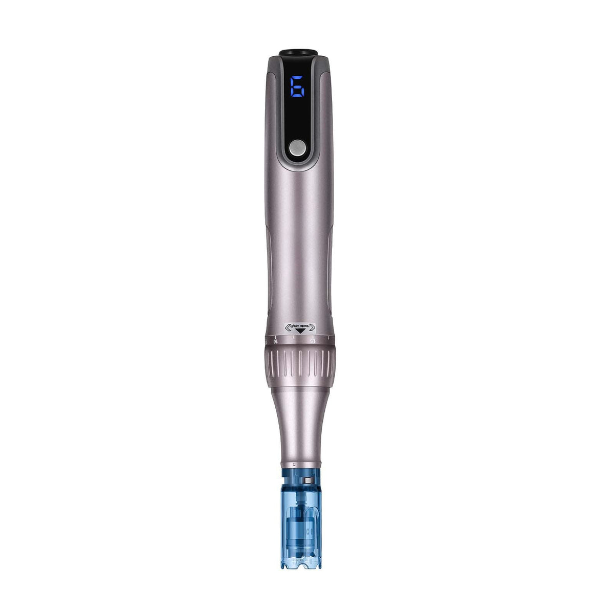 Professional Microneedling Pen M8S, Electric Derma Pen with 12PCS Anti-Backflow Cartridges, 6 Variable Speed Skin Care Beauty Device with LCD Display and 0-2.5mm Adjustable Needle Length