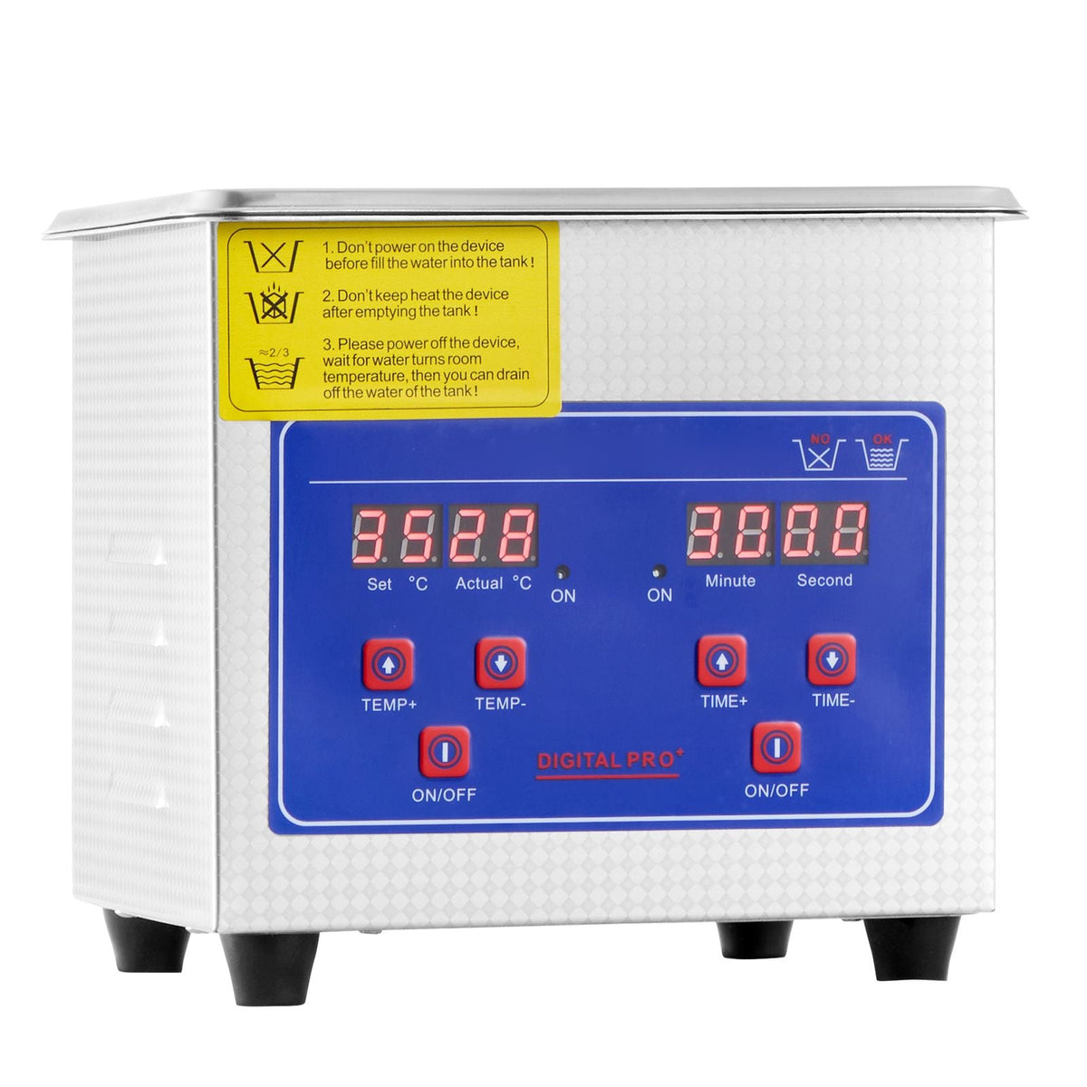 Professional Ultrasonic Cleaner, 0.3 L Ultrasonic Jewelry Cleaner with Digital Timer & Heater, Stainless Steel Industrial Sonic Cleaner 40kHz for Glasses, Watches, Rings, Small Parts