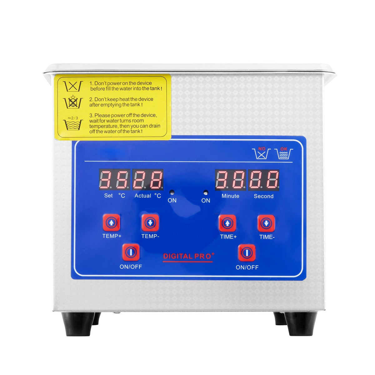 Professional Ultrasonic Cleaner, 0.3 L Ultrasonic Jewelry Cleaner with Digital Timer & Heater, Stainless Steel Industrial Sonic Cleaner 40kHz for Glasses, Watches, Rings, Small Parts