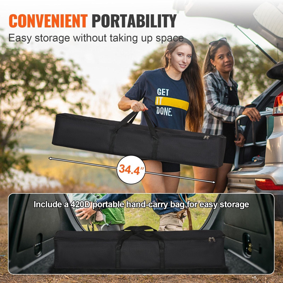 Projector Screen with Stand, 120 inch 16:9 4K 1080 HD Outdoor Movie Screen with Stand, Wrinkle-Free Projection Screen with Bar Feet and Carry Bag, for Home Theater Cinema Backyard Movie Night