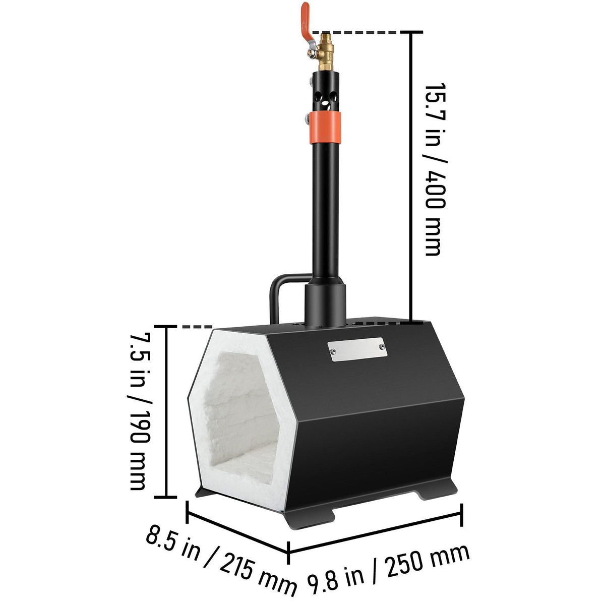 Propane Forge Portable, Single Burner Tool and Knife Making, Large Capacity Blacksmith Farrier Forges, Mini Furnace Blacksmithing, Gas Forging Tools and Equipment, Complete Kit