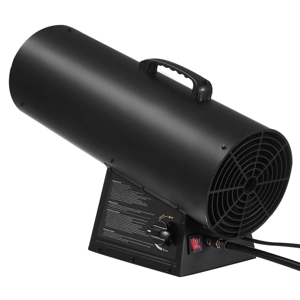 Propane Heater, 125000BTU Forced Air Propane Heater with Stepless Temp Settings & security Protection, Portable Garage/Shop Barrel Heater for Garages, Job Sites,Indoor/Outdoor