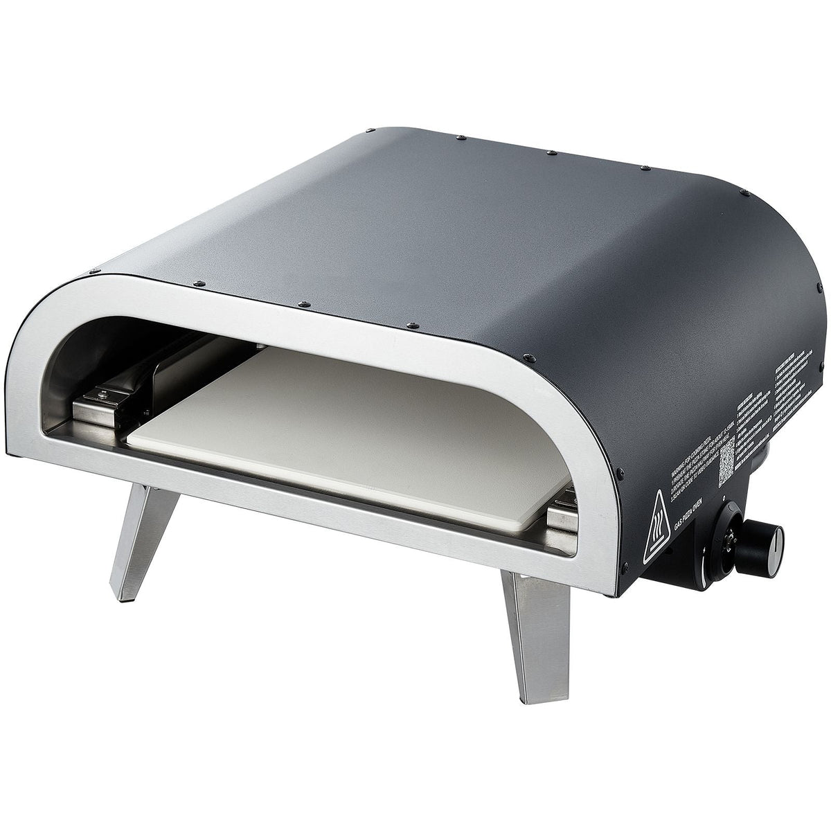 Propane Outdoor Pizza Oven, 12 Inch Gas Pizza Maker, Portable Pizza-Cooker with Thickened Pizza-Stone, Carry Bag, Pizza-Oven for Outside Backyard Patio Camping, Black