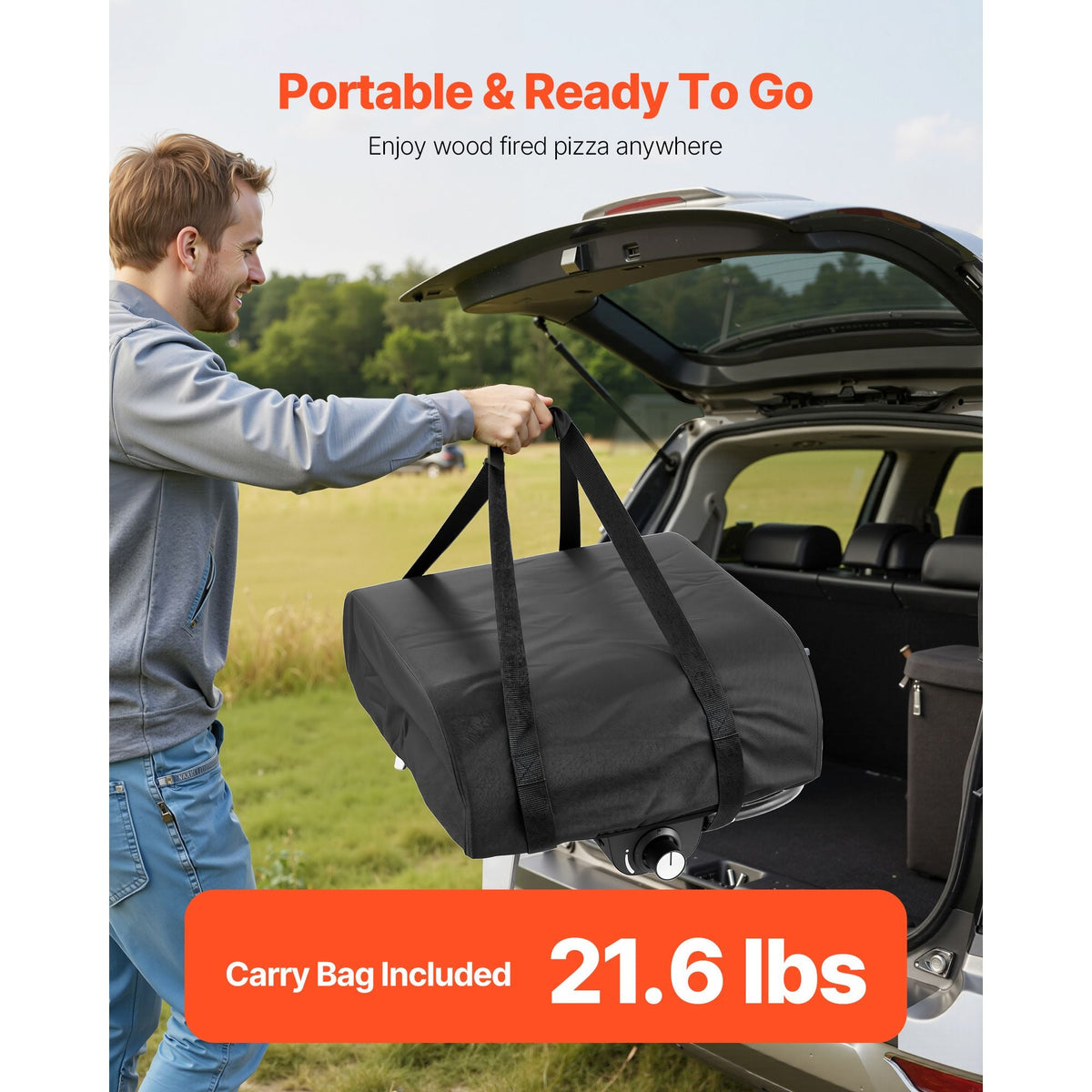 Propane Outdoor Pizza Oven, 12 Inch Gas Pizza Maker, Portable Pizza-Cooker with Thickened Pizza-Stone, Carry Bag, Pizza-Oven for Outside Backyard Patio Camping, Black