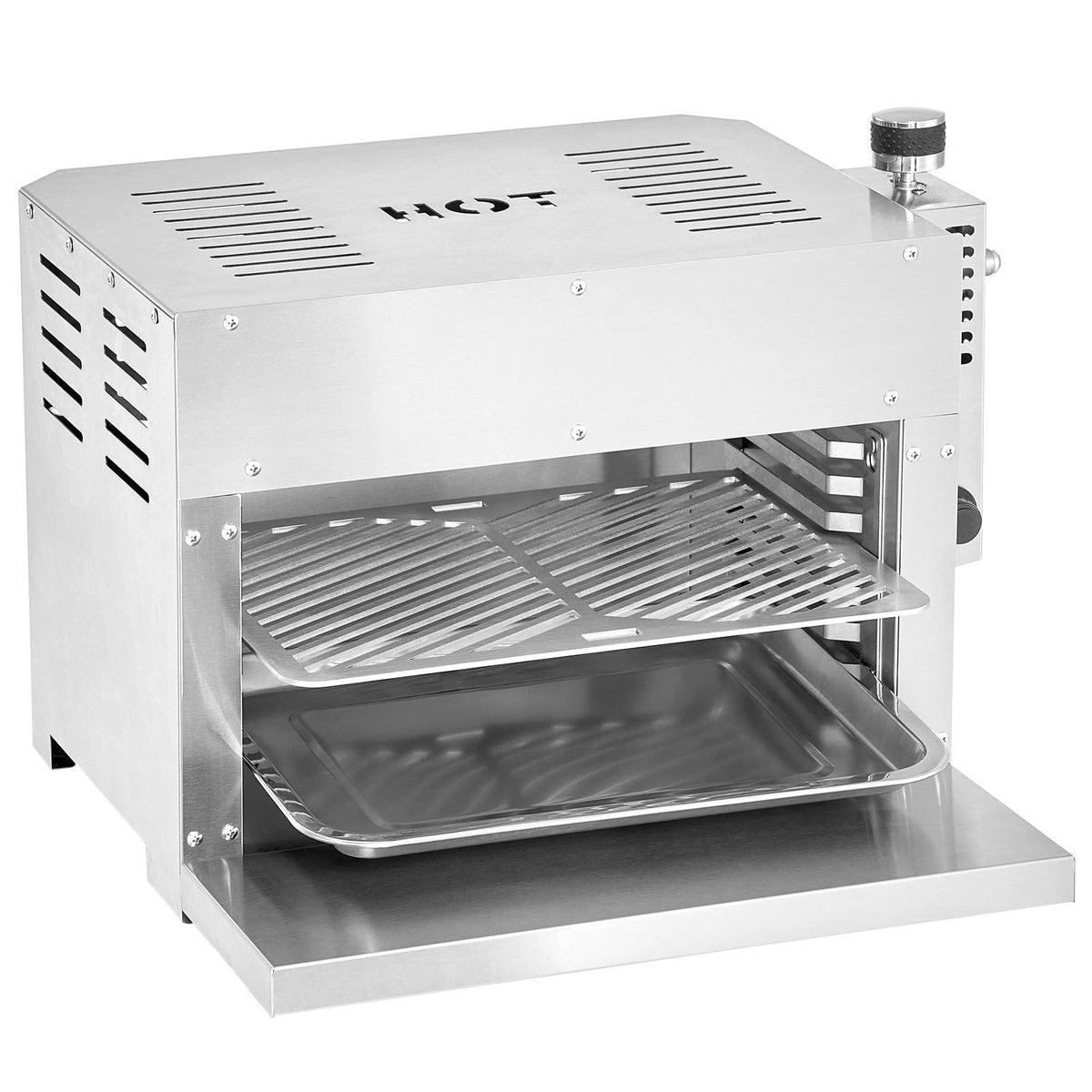 Propane Steak Grill, Portable Infrared Broiler, 1500 Fahrenheit Stainless Steel Barbecue Infrared Grill with 6-Tier Adjustable Rack, Steak Cooker Machine for BBQ, Toast, Grill, Outdoor Picnic