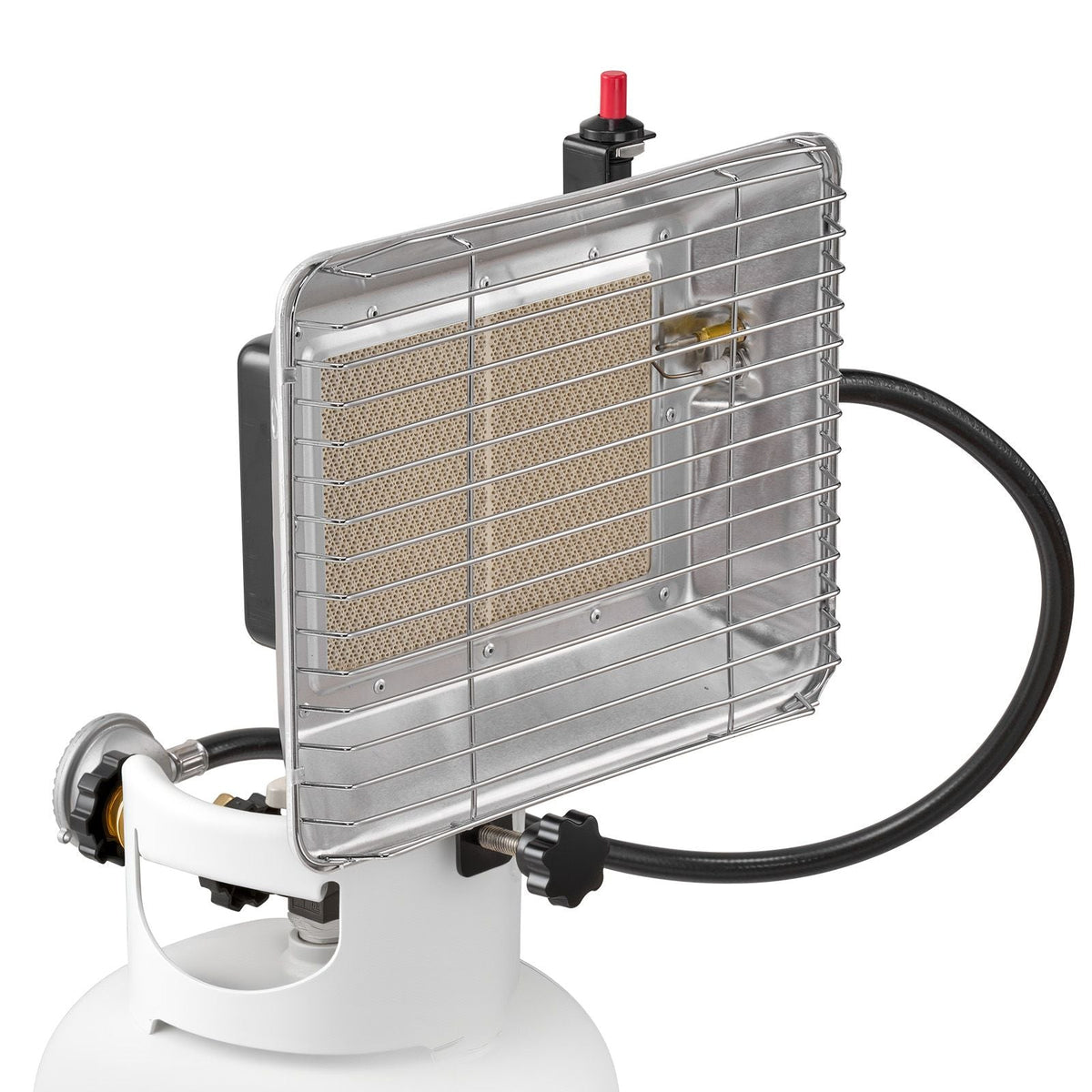 Propane Tank Top Heater, 13000 BTU Rapid Heating 180-Degree Infrared Radiant Tank Top Gas Heater, Stepless Temperature Adjustment for Ice Fishing/ Hunting/Outdoor Work, Single Burner Square