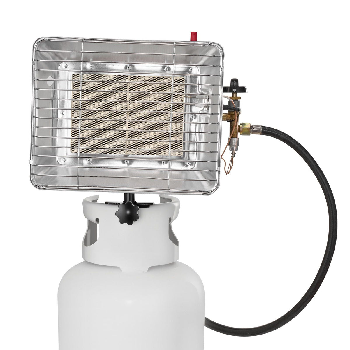 Propane Tank Top Heater, 13000 BTU Rapid Heating 180-Degree Infrared Radiant Tank Top Gas Heater, Stepless Temperature Adjustment for Ice Fishing/ Hunting/Outdoor Work, Single Burner Square