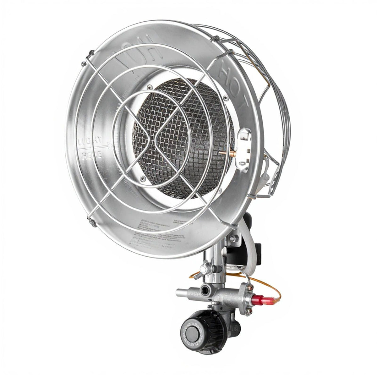 Propane Tank Top Heater, 15000 BTU Rapid Heating 180-Degree Infrared Radiant Tank Top Gas Heater, Stepless Temperature Adjustment for Ice Fishing/ Hunting/Outdoor Work, Single Burner Round